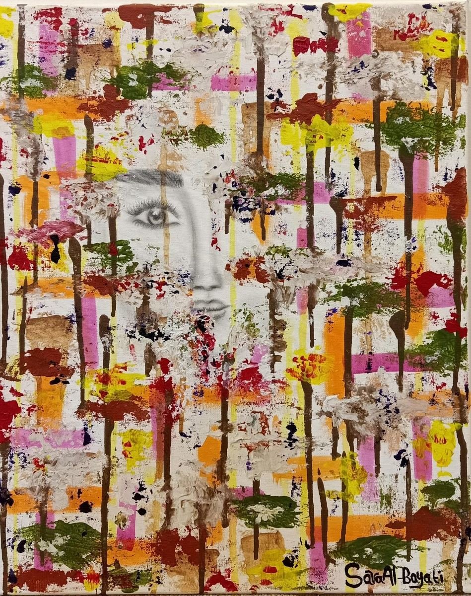 sara 02 Hidden Gaze - painting by Sara Al-Bayati