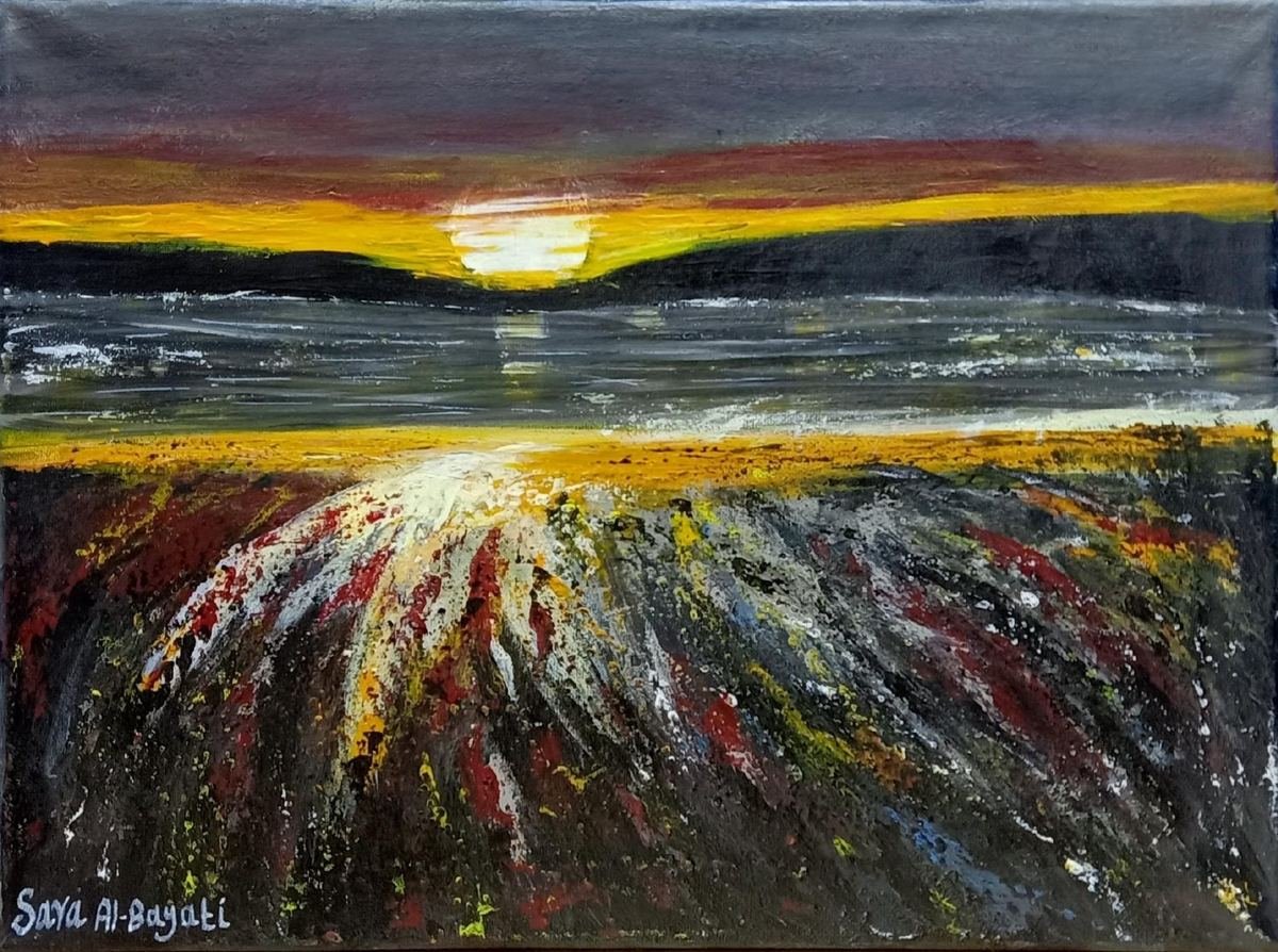 sara 03 Last Light - painting by Sara Al-Bayati