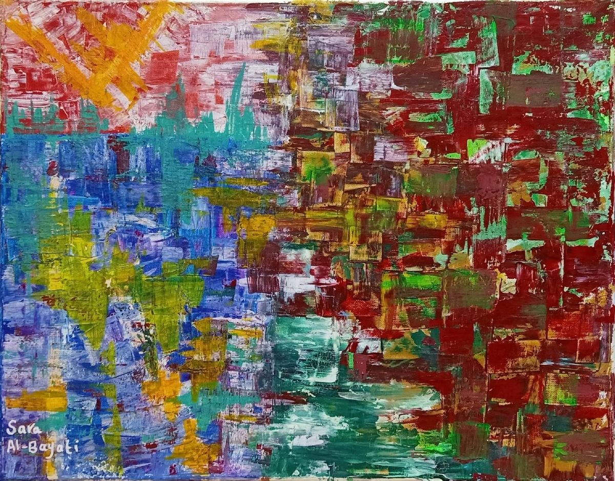 sara 07 Tapestry - painting by Sara Al-Bayati