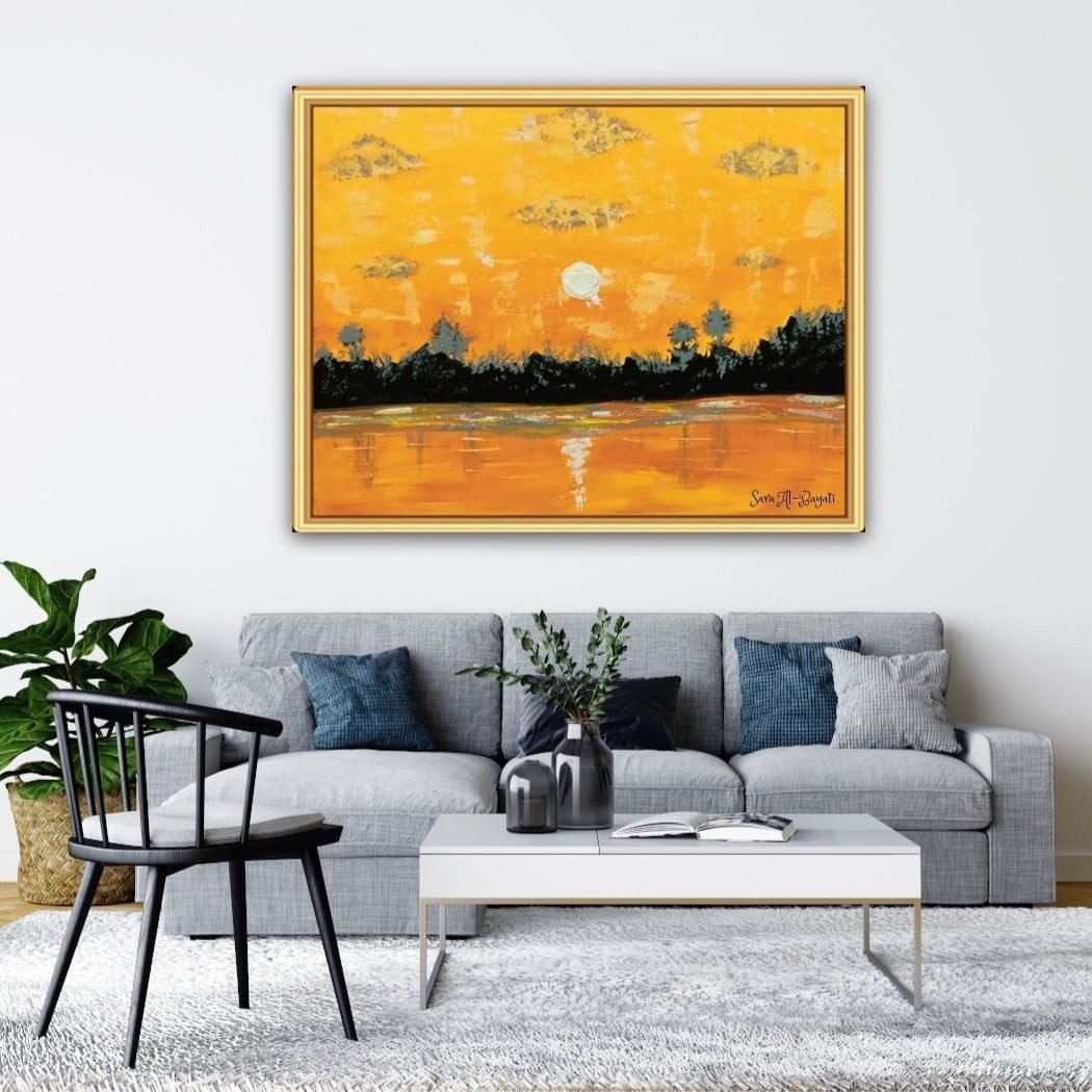 sara room 3356 1 Golden Evening by Sara Al-Bayati, shown in a room