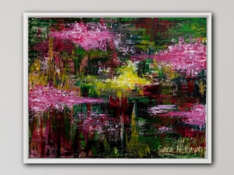 sara room 3364 1 Blossom Reflections by Sara Al-Bayati, shown in a room