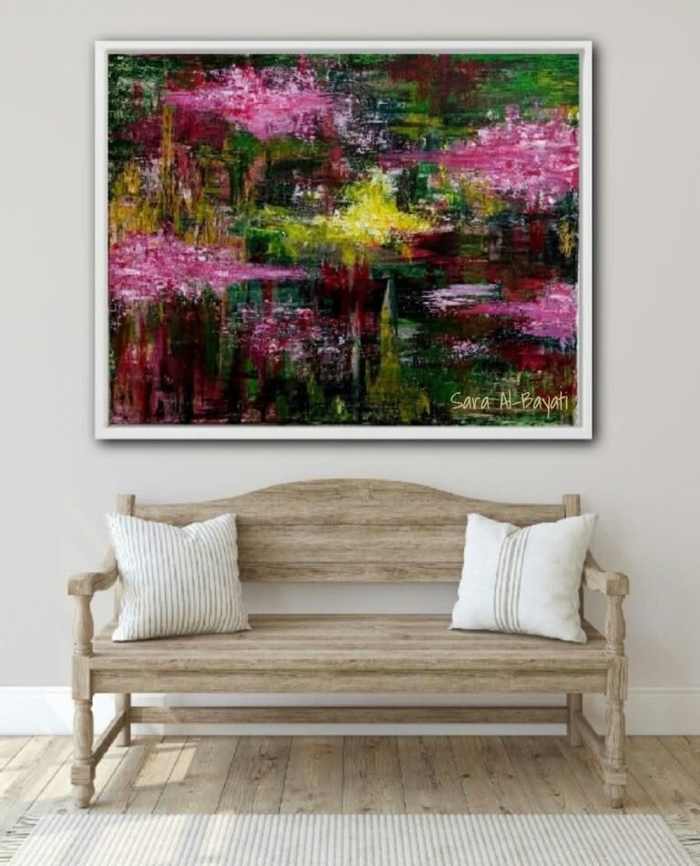 Blossom Reflections by Sara Al-Bayati shown in a room