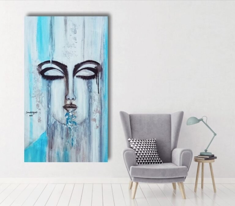 Silent Tears by Sara Al-Bayati shown in a room